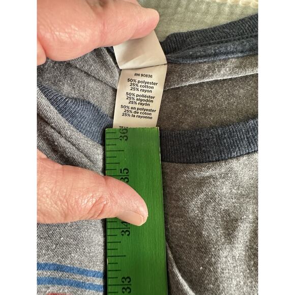 Chicago Cubs Women’s World Series Champs 2016 Ringer T-shirt Gray Blue XL - Picture 4 of 5